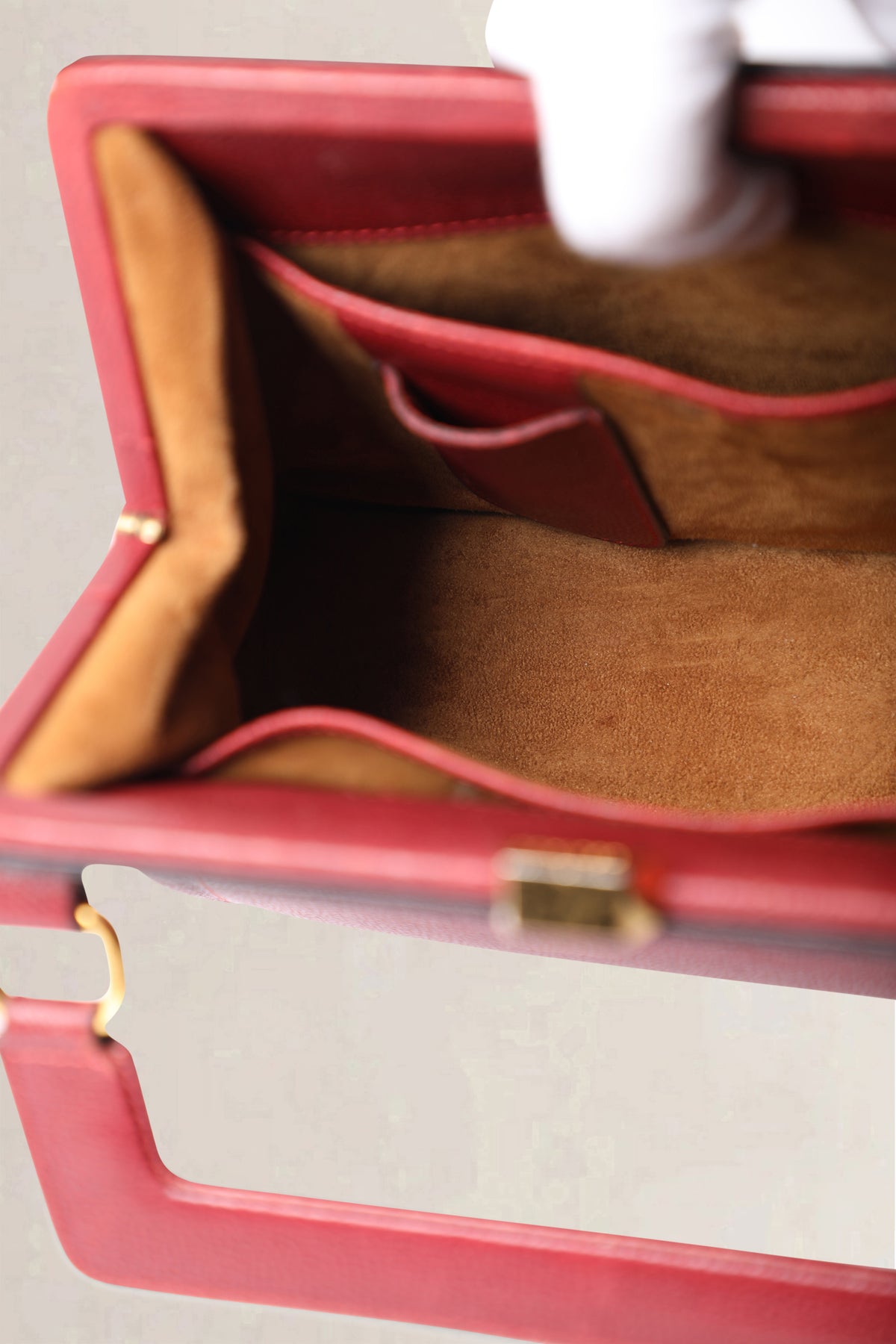 Delvaux Burgundy Bloody Mary Jumping Calf PM Crossbody Bag