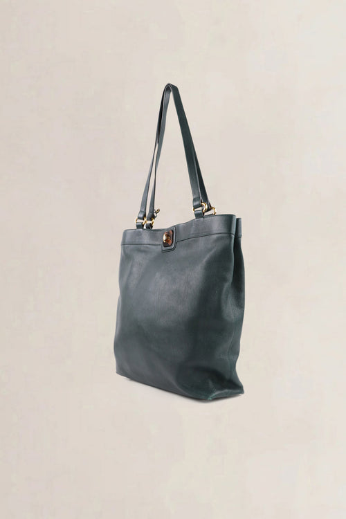 Delvaux Vintage Forest Green Jumping Calf Shoulder Bag