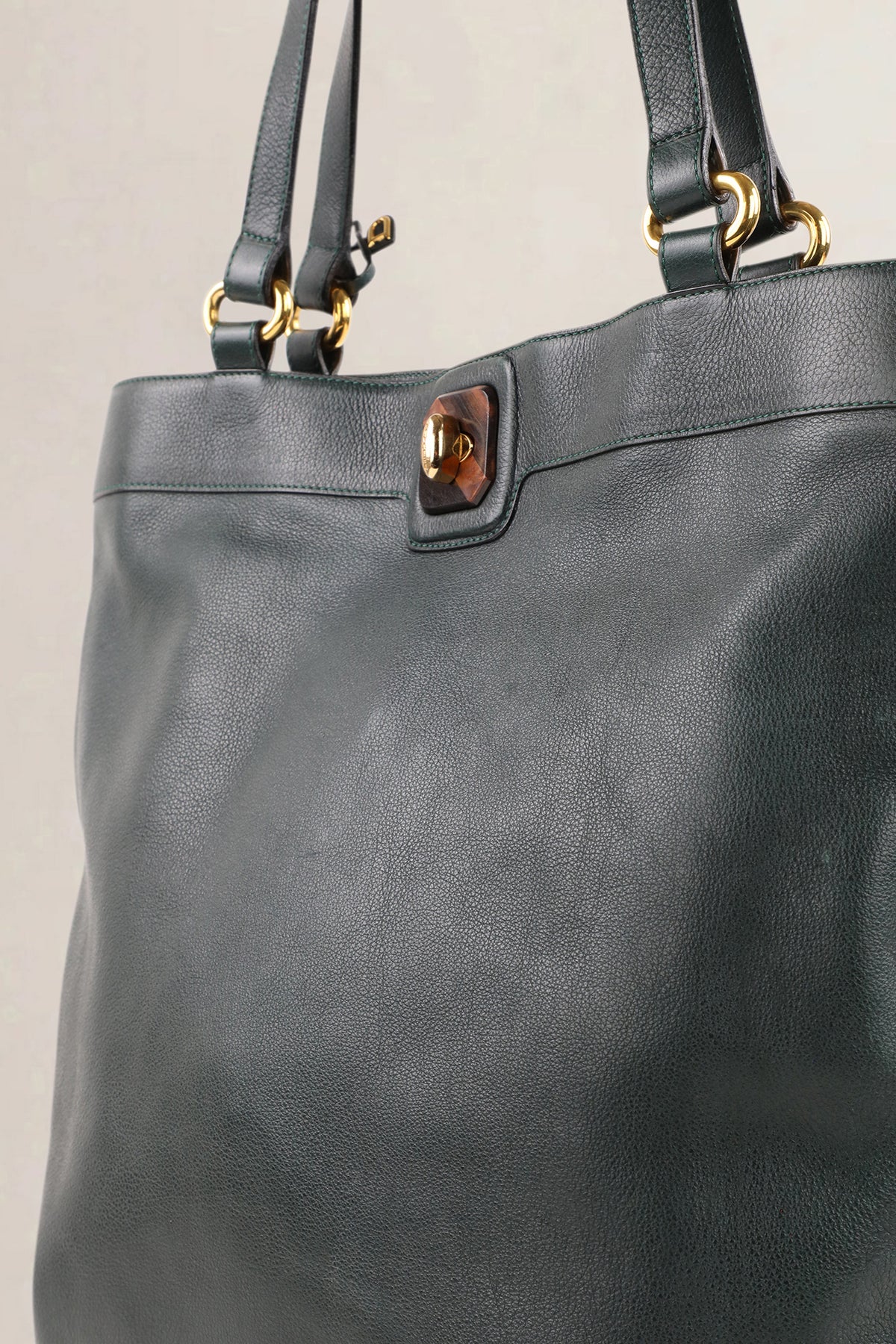 Delvaux Vintage Forest Green Jumping Calf Shoulder Bag