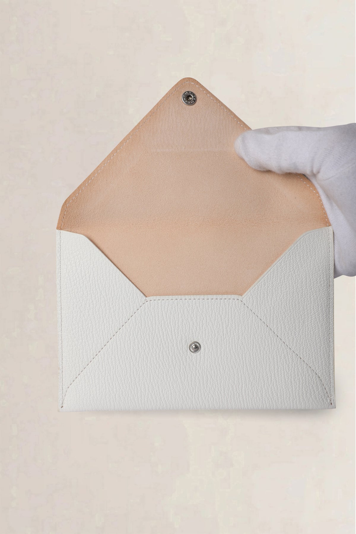 Delvaux White Envelope Card Holder