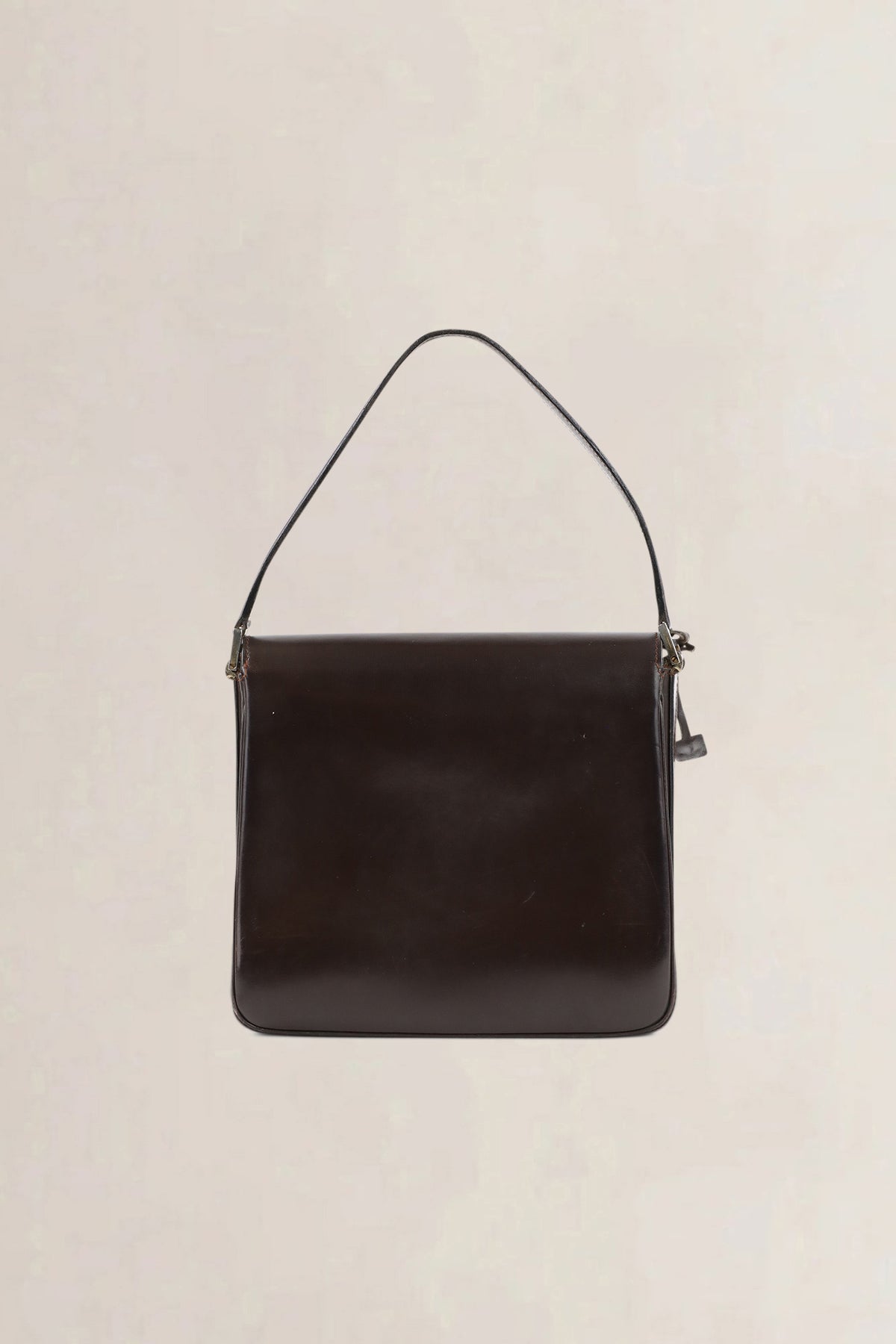 Delvaux Vintage Dark Brown Top Handle Bag