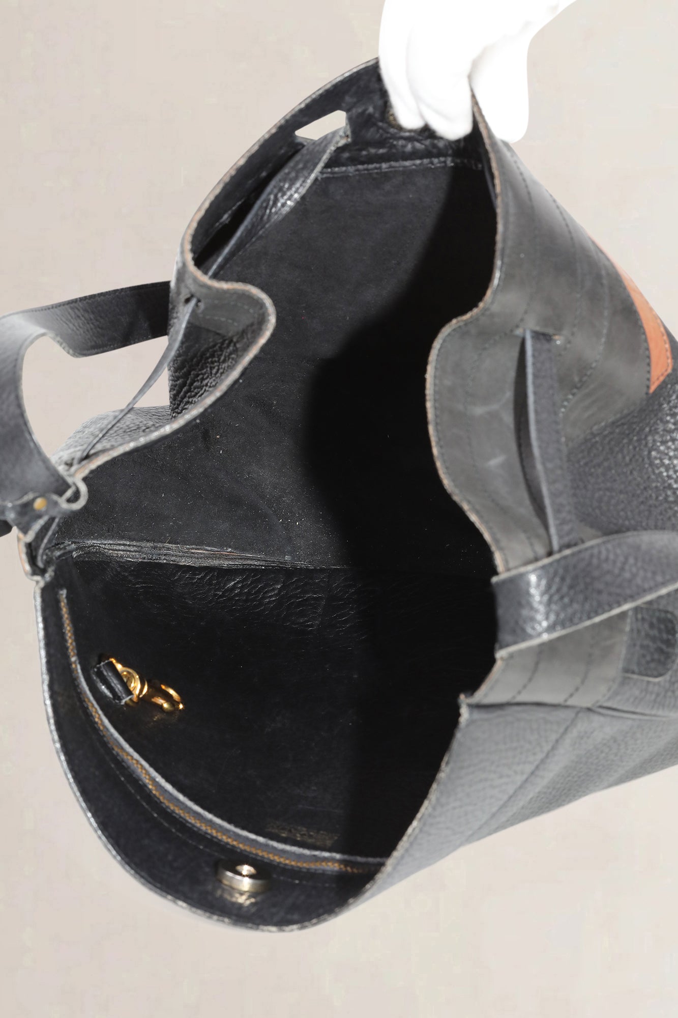 Delvaux Black/Brown Desert Crossbody Bag