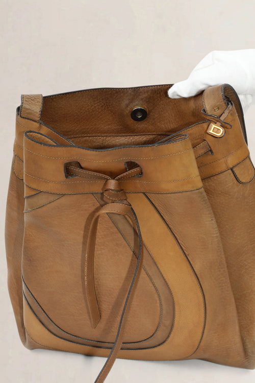 Delvaux Brown Desert Crossbody Bag