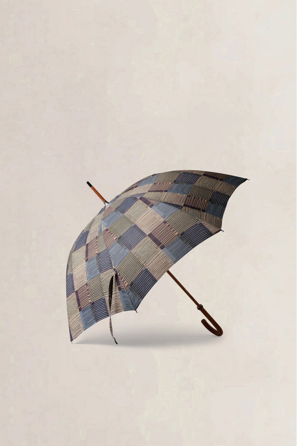 Delvaux Blue Checked Umbrella
