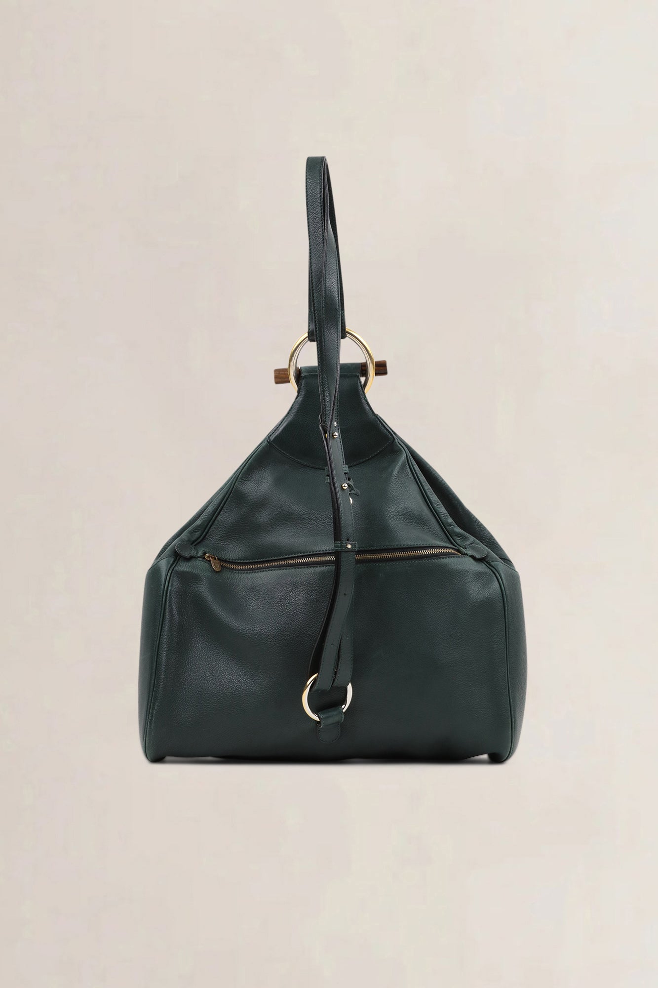 Delvaux Green Amandier Backpack