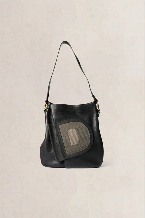 Delvaux Dark Blue Coup de Chapeau Shoulder Bag