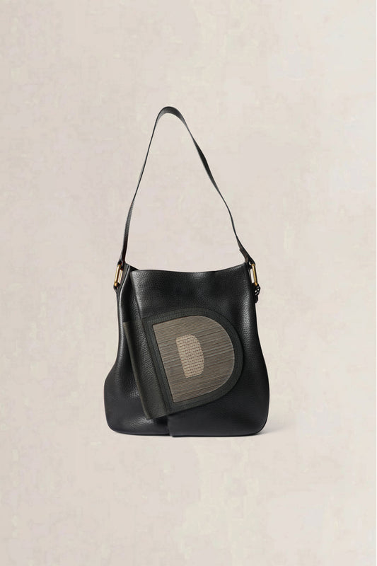 Delvaux Dark Blue Coup de Chapeau Shoulder Bag