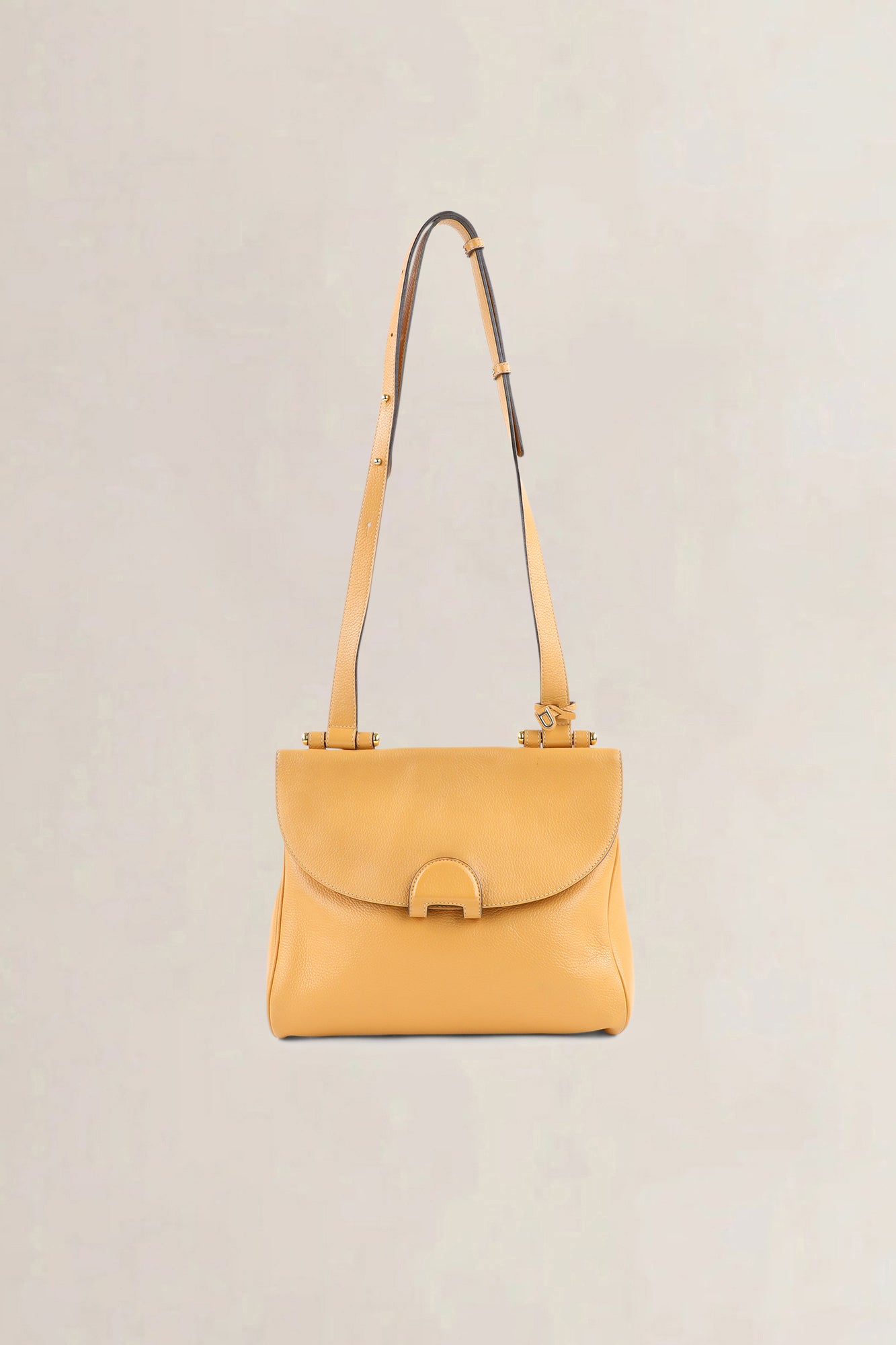 Delvaux Mustard Yellow Jumping Calf Chablis Crossbody Bag
