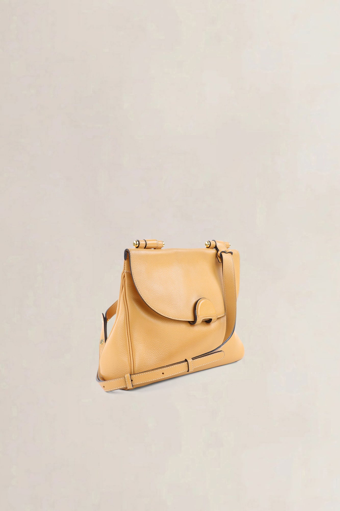 Delvaux Mustard Yellow Jumping Calf Chablis Crossbody Bag