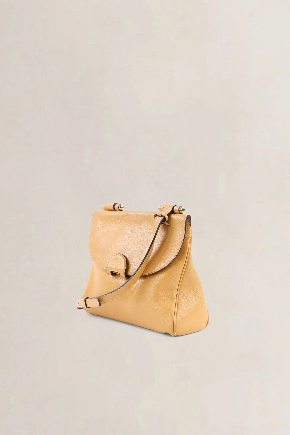 Delvaux Mustard Yellow Jumping Calf Chablis Crossbody Bag