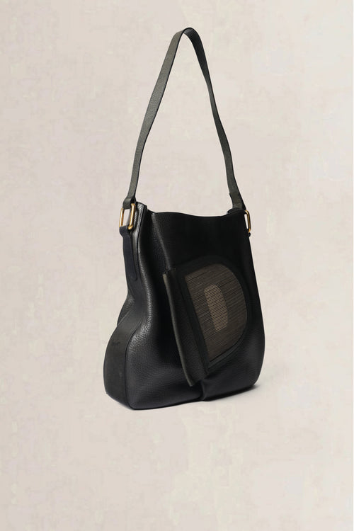 Delvaux Dark Blue Coup de Chapeau Shoulder Bag