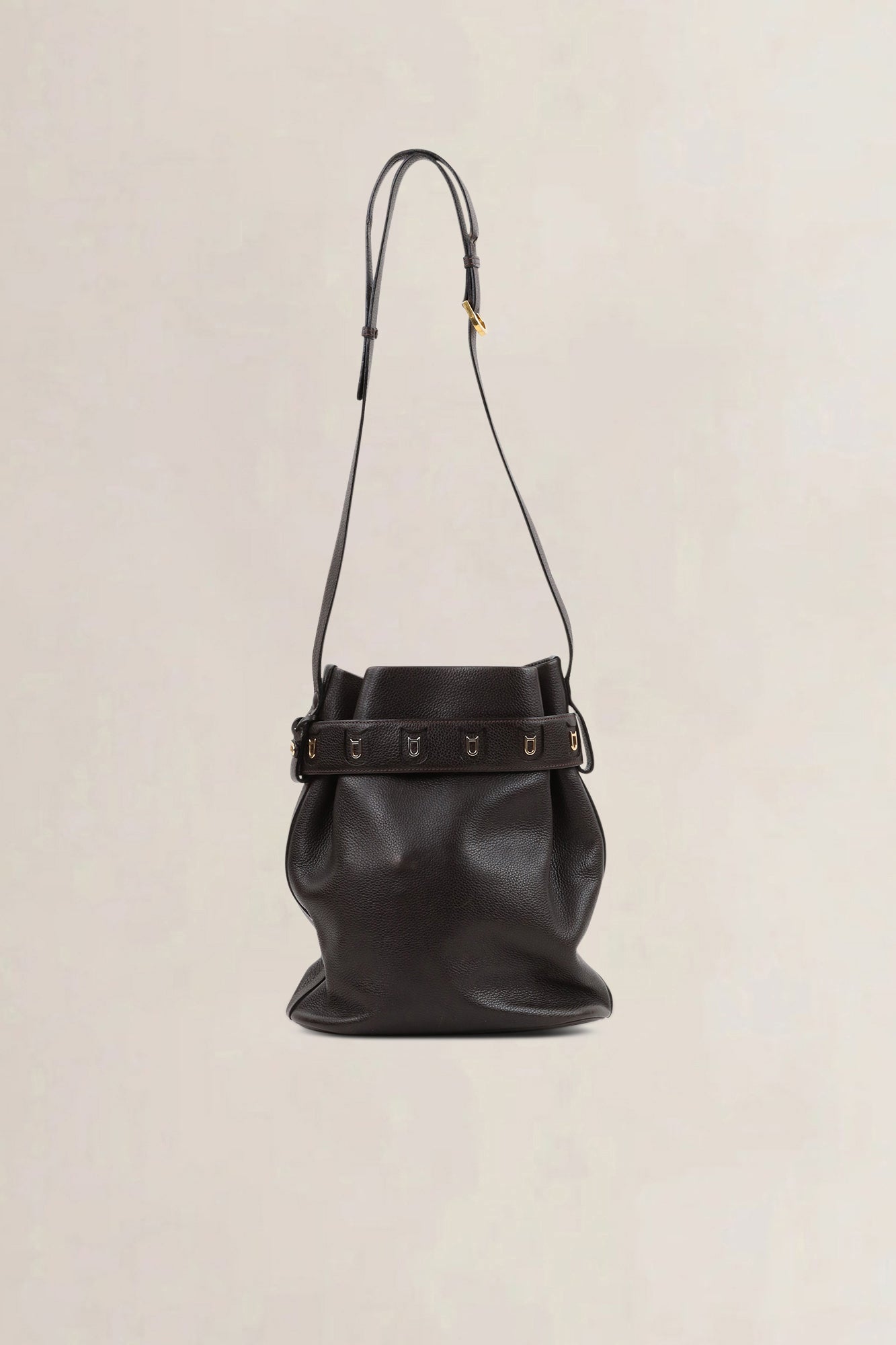 Delvaux Brown Leather Calicot Crossbody Bag