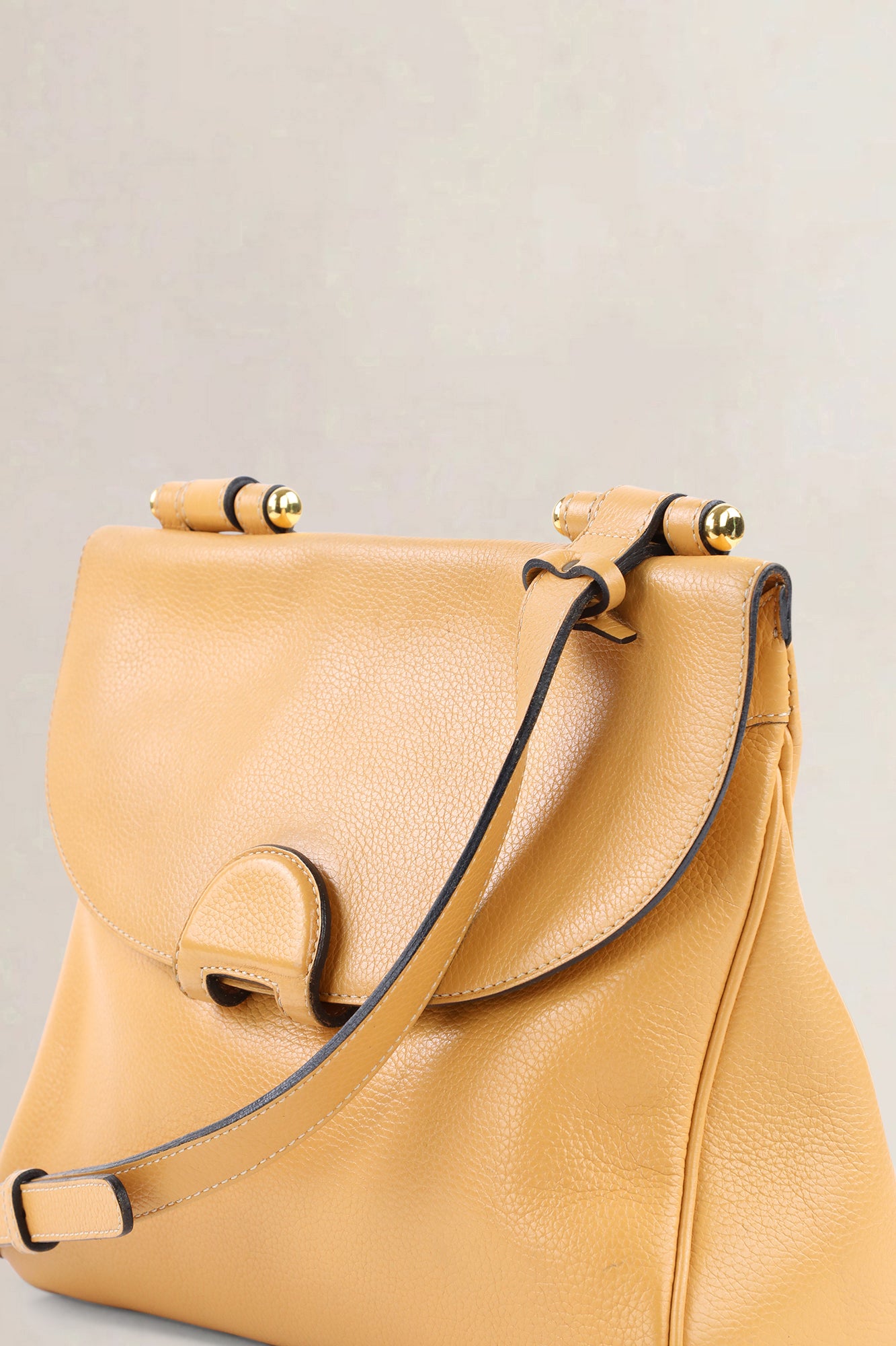Delvaux Mustard Yellow Jumping Calf Chablis Crossbody Bag
