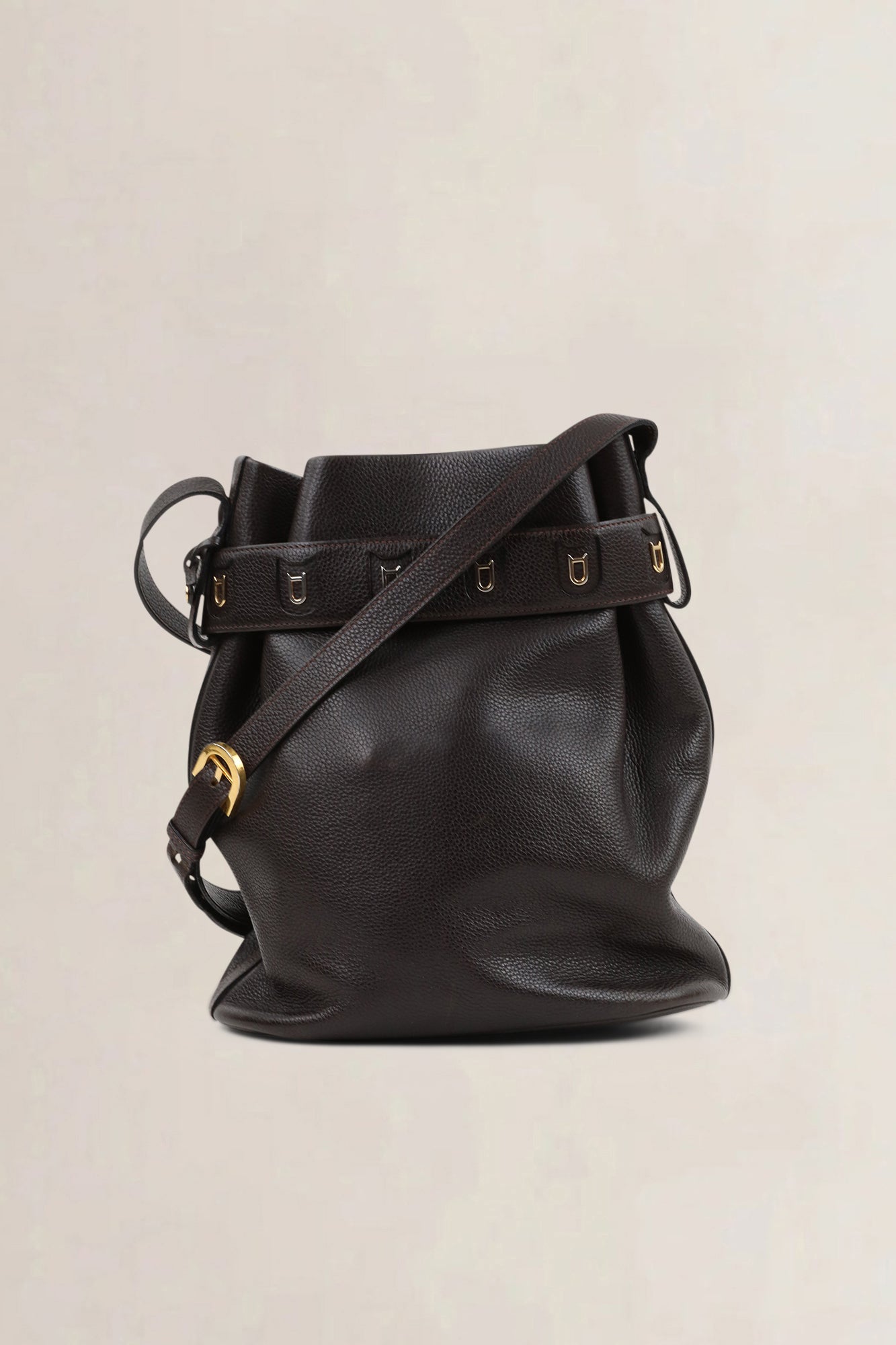 Delvaux Brown Leather Calicot Crossbody Bag