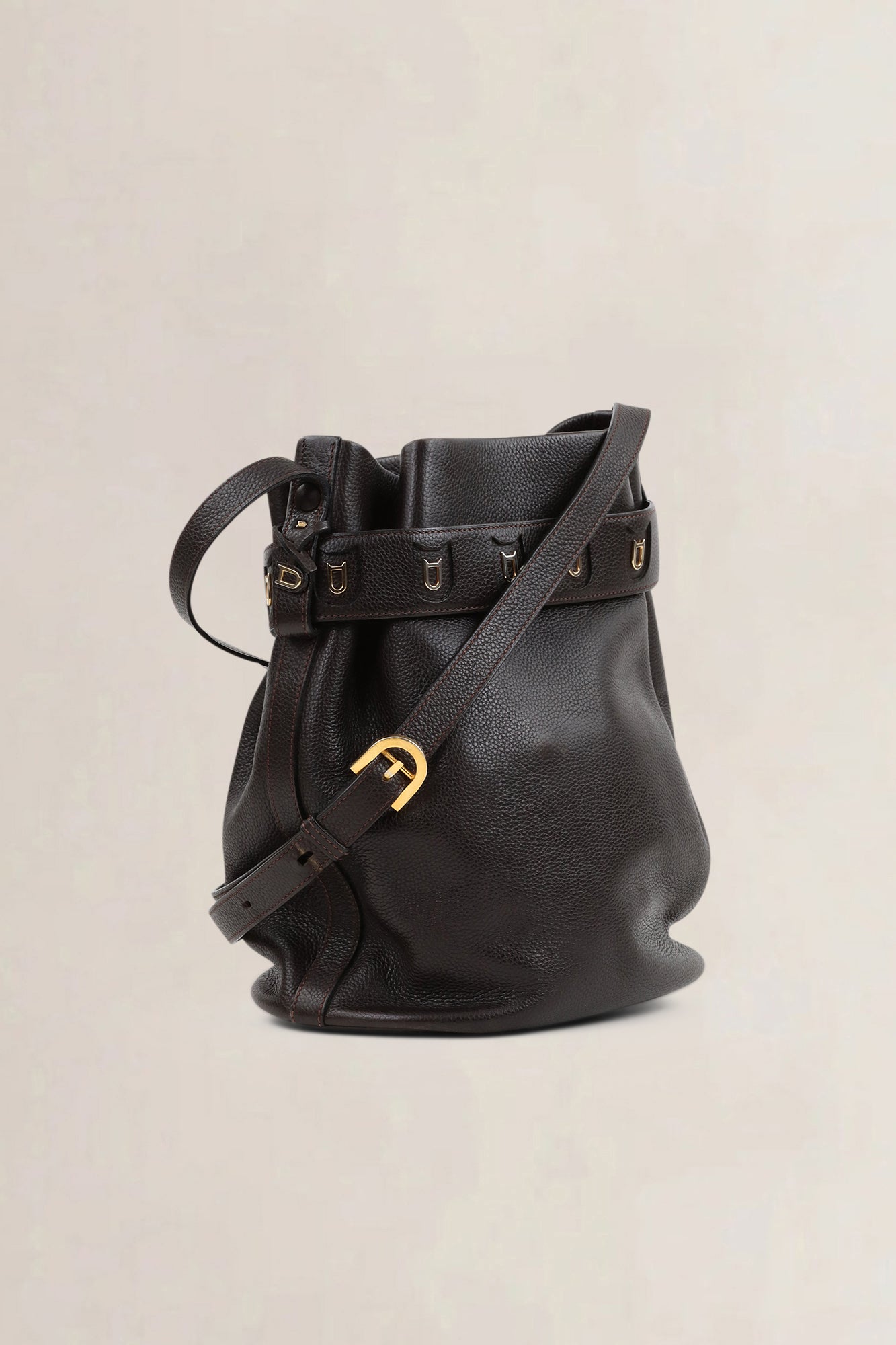Delvaux Brown Leather Calicot Crossbody Bag