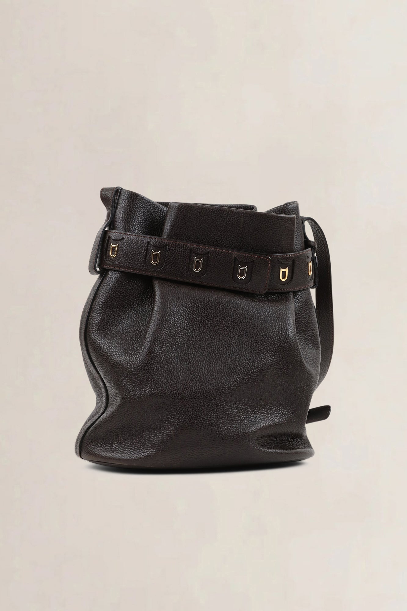 Delvaux Brown Leather Calicot Crossbody Bag
