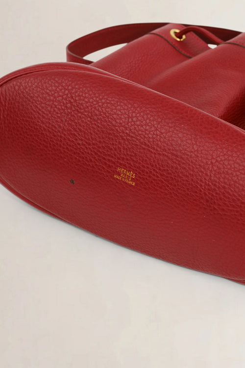 Hermès 1998 Red GM Bucket Bag