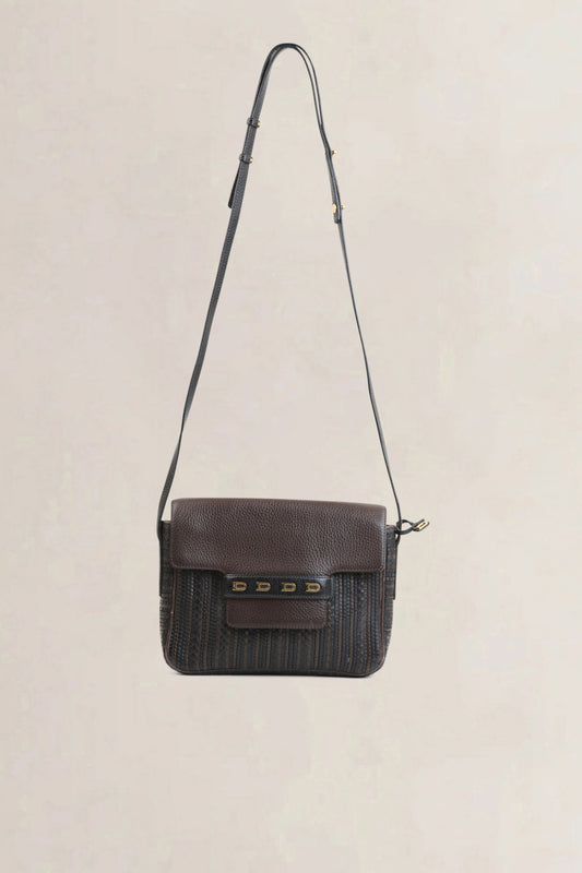 Delvaux Brown Toile De Cuir Malbec Crossbody Bag