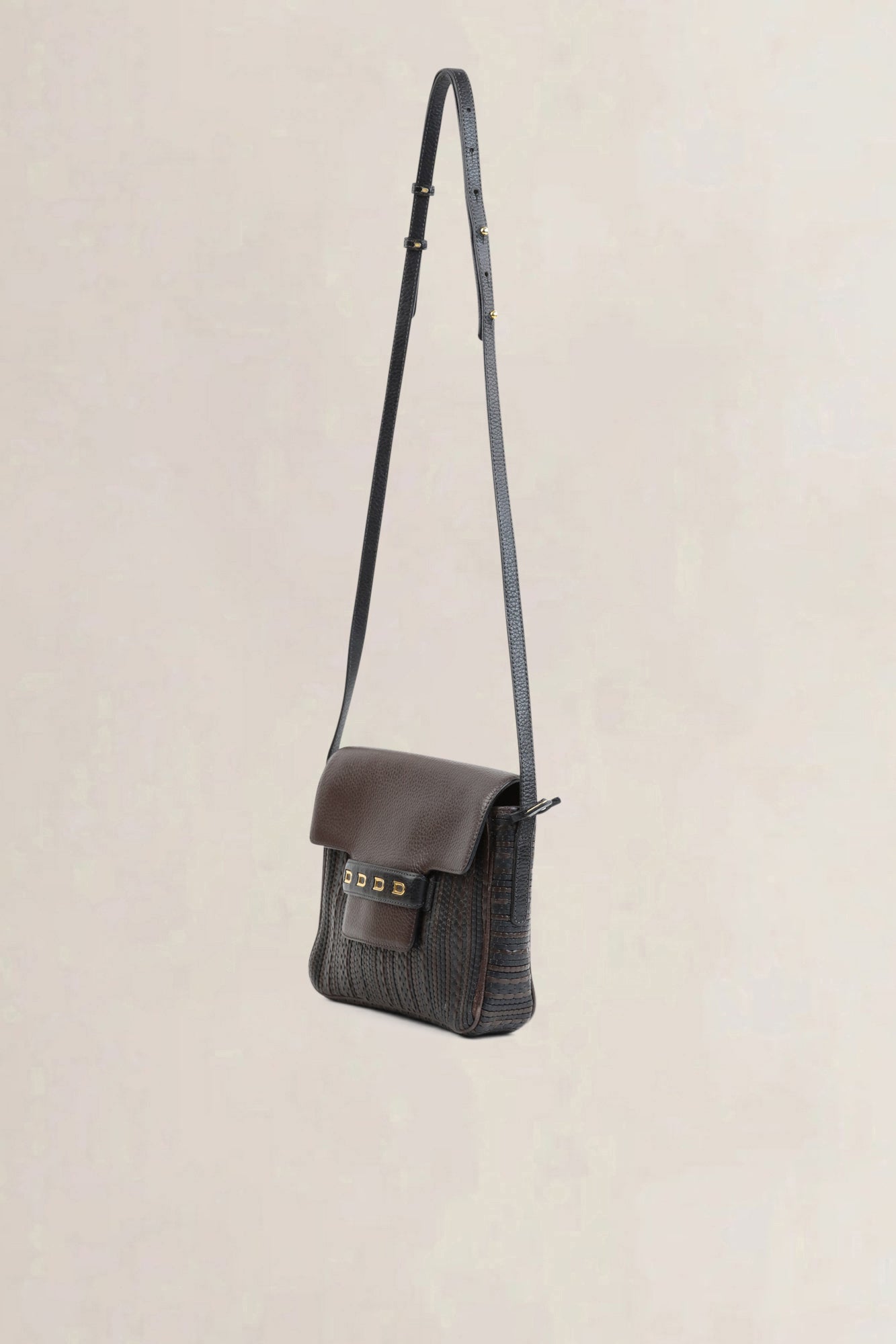 Delvaux Brown Toile De Cuir Malbec Crossbody Bag