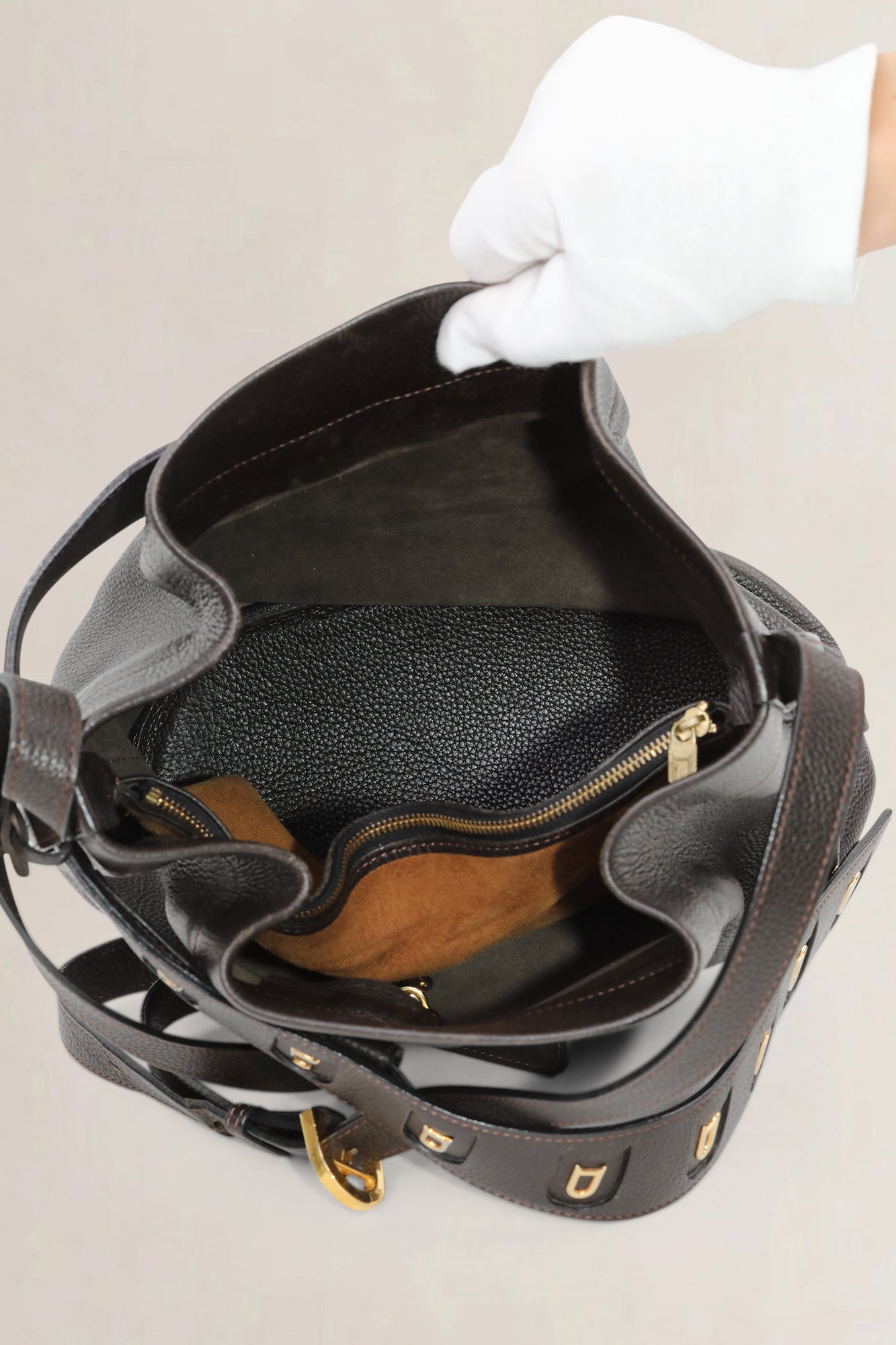 Delvaux Brown Leather Calicot Crossbody Bag