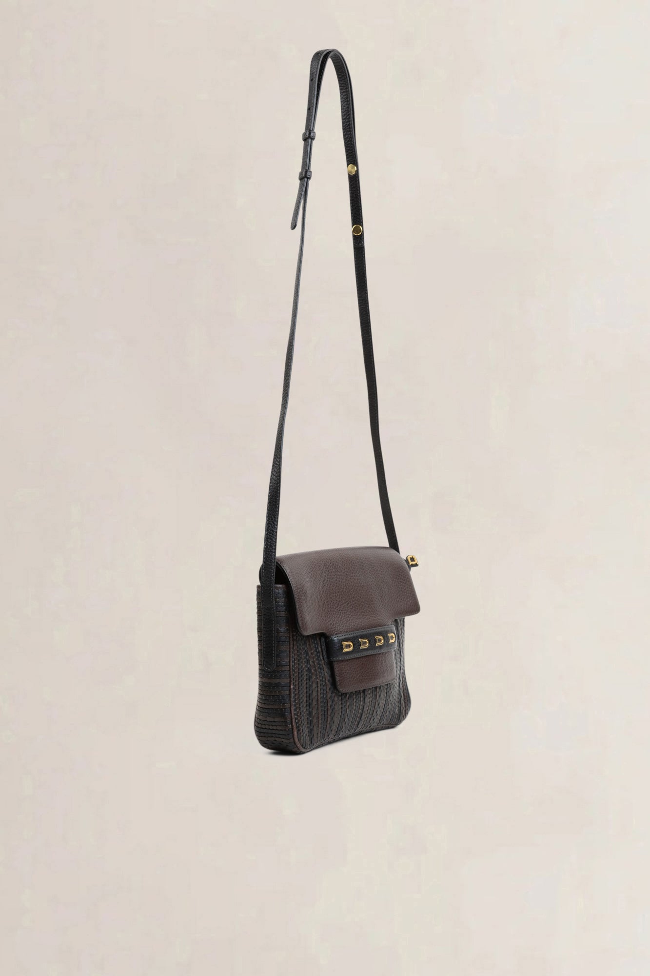 Delvaux Brown Toile De Cuir Malbec Crossbody Bag