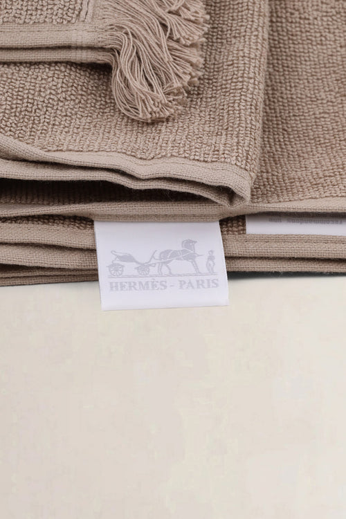 Hermès Brown Cotton Terry Beach Towel