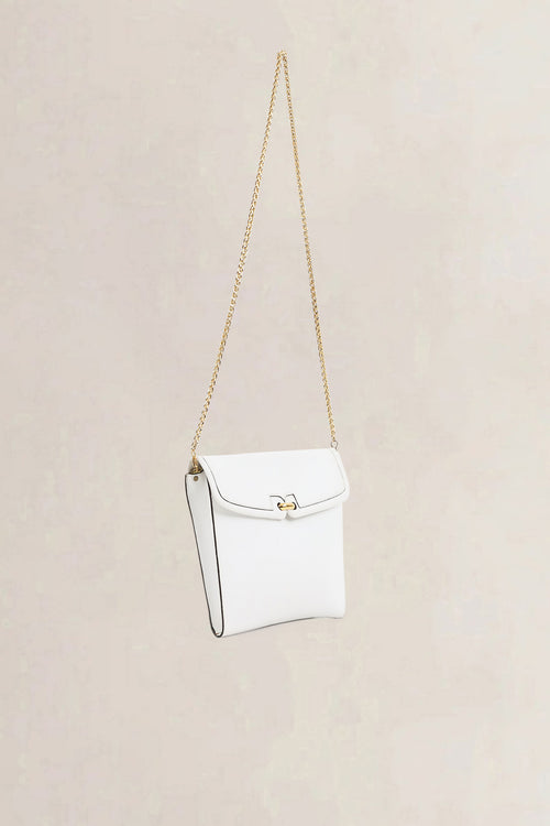 Delvaux White Leather Clutch/Shoulder Bag