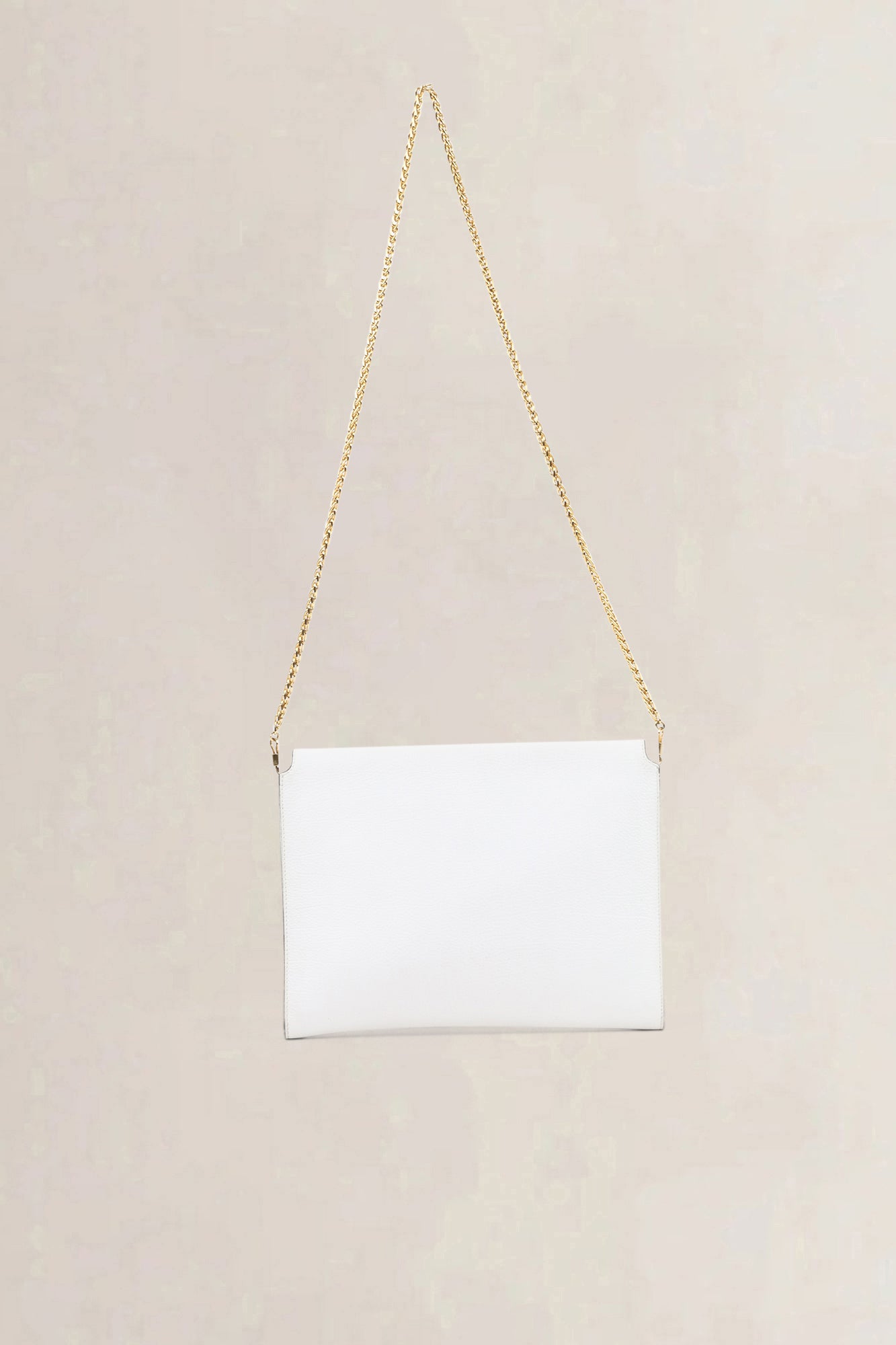 Delvaux White Leather Clutch/Shoulder Bag