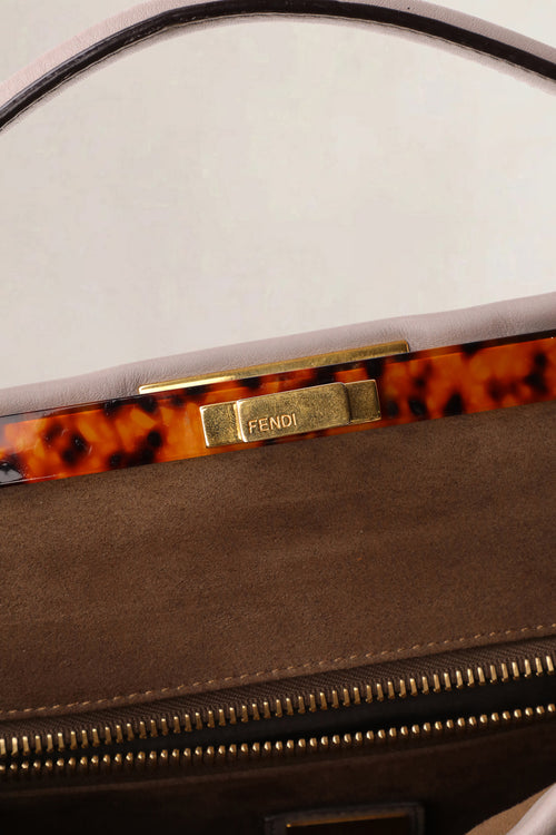 Fendi Gray Peekaboo Large Shoulder Bag