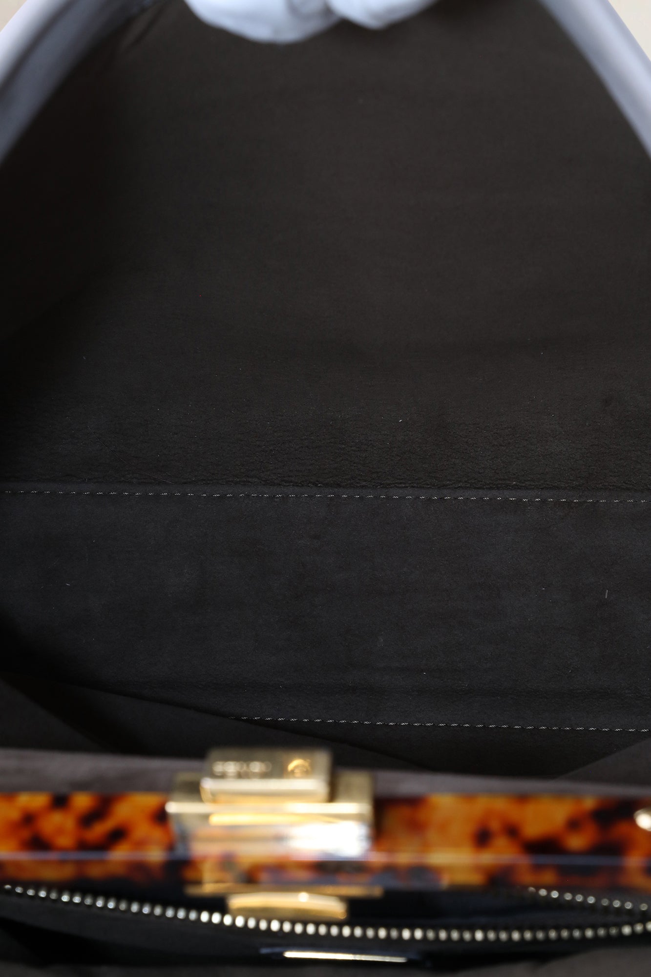 Fendi Gray Peekaboo Large Shoulder Bag