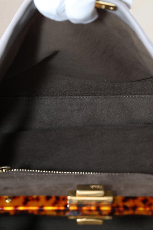 Fendi Gray Peekaboo Large Shoulder Bag