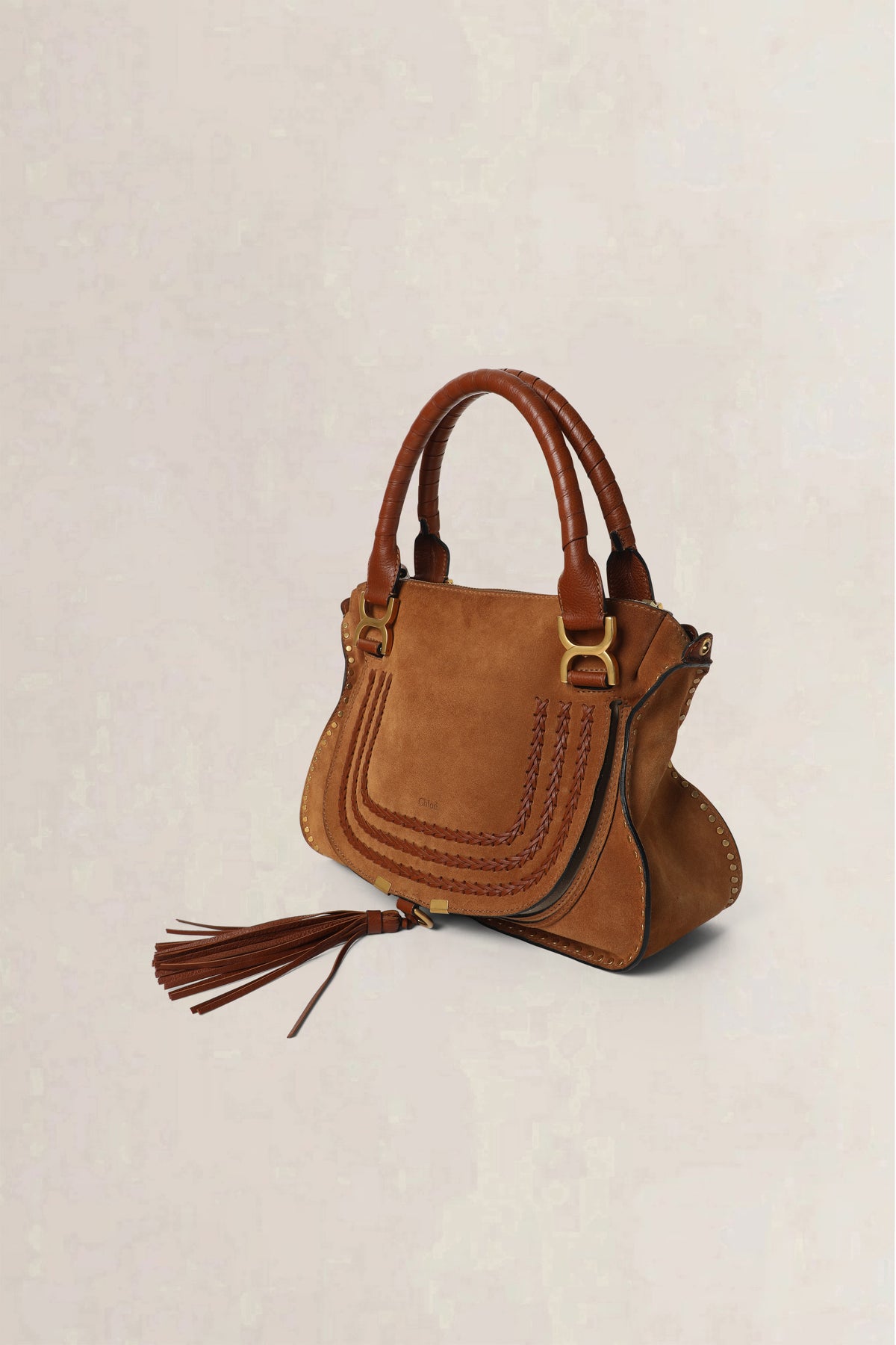Chloé Brown Marcie Suede Medium Crossbody Bag