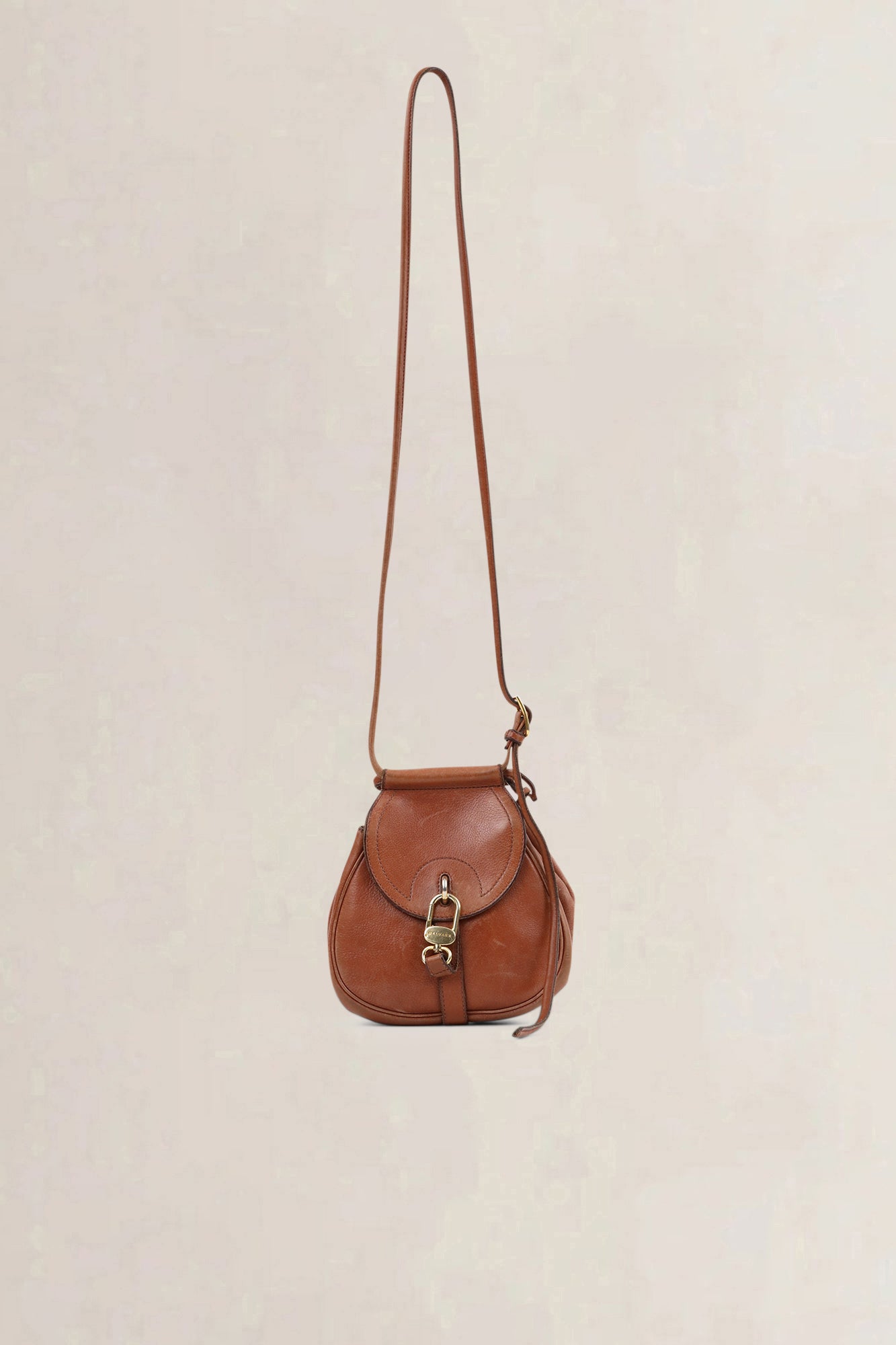 Delvaux Camel Cerceau PM Crossbody Bag