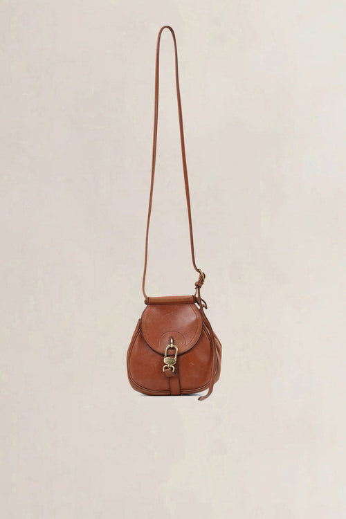 Delvaux Camel Cerceau PM Crossbody Bag