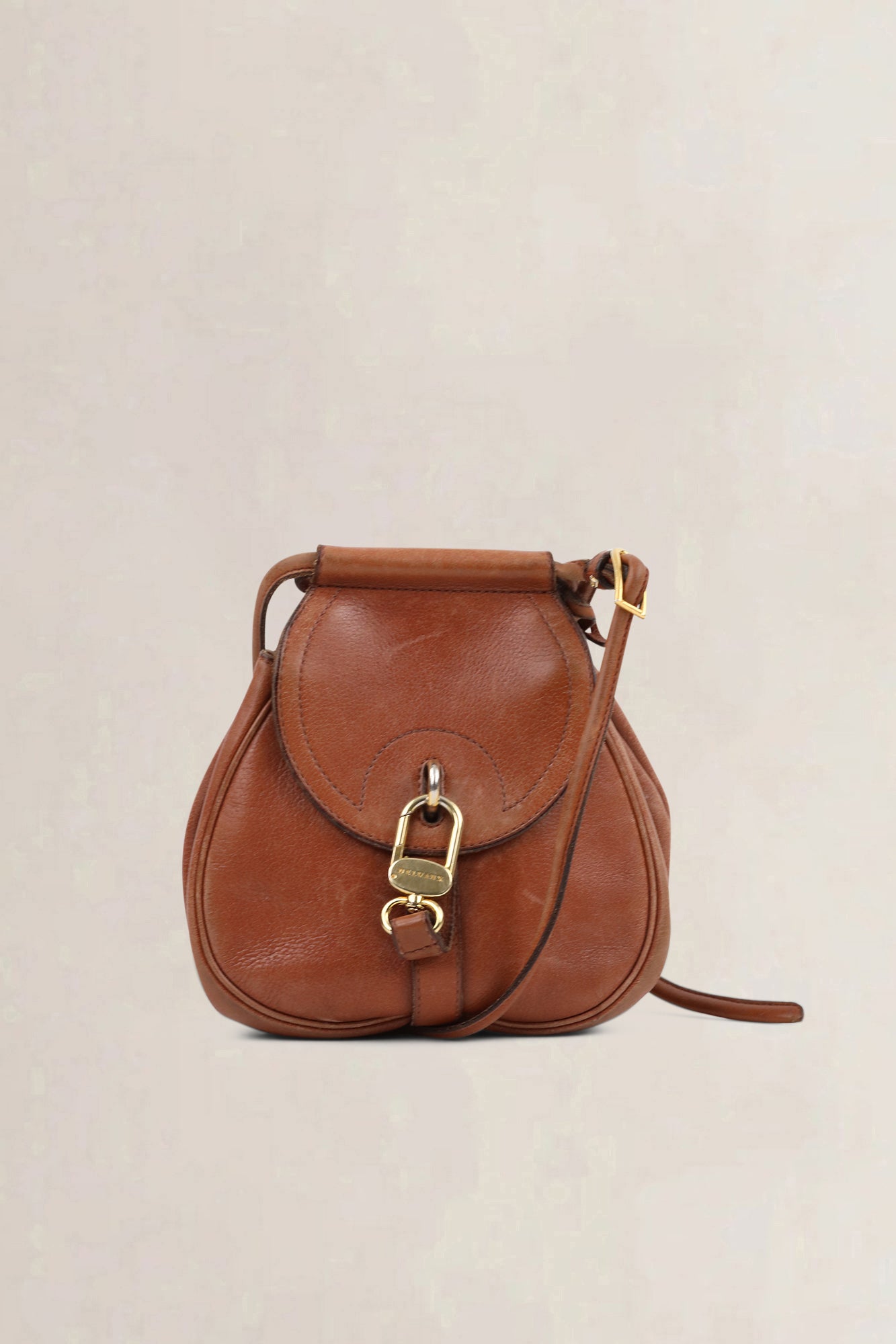 Delvaux Camel Cerceau PM Crossbody Bag