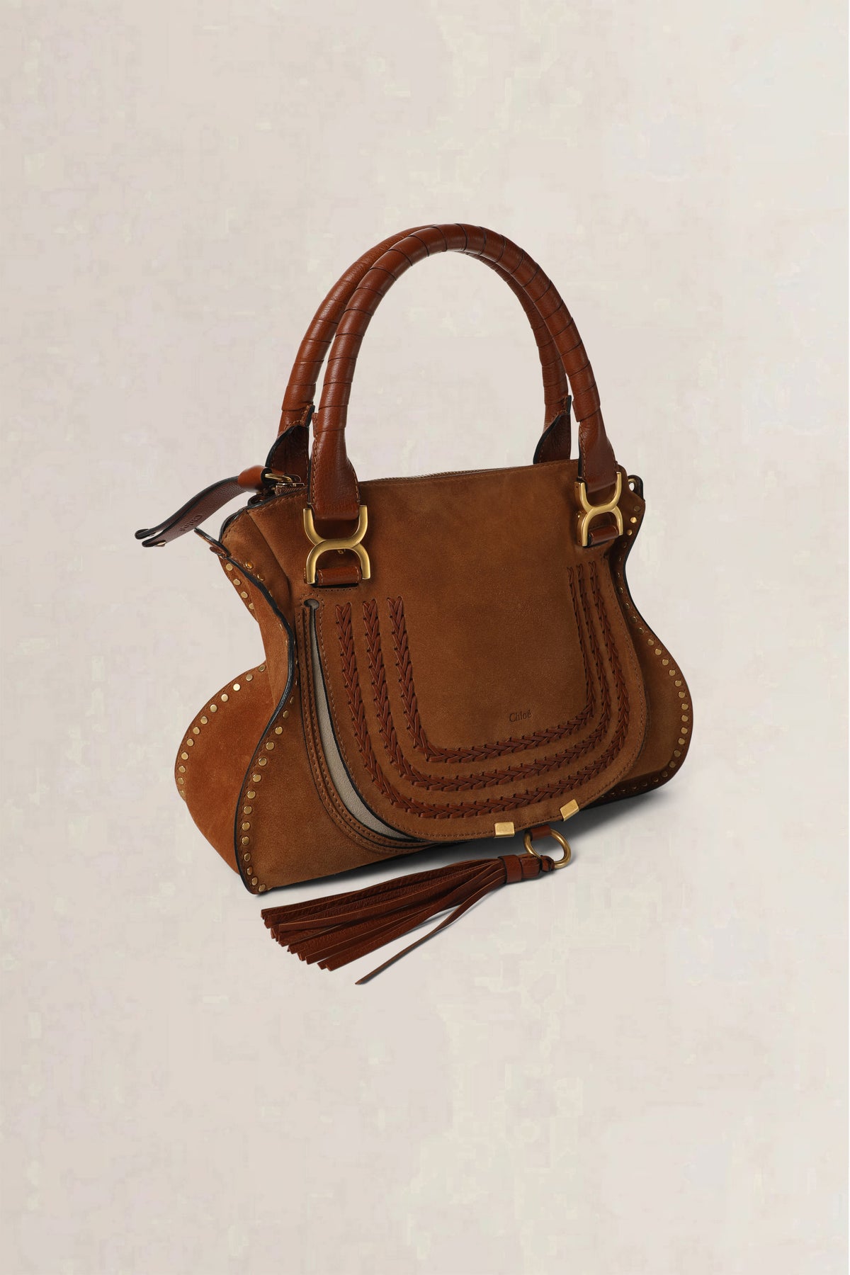 Chloé Brown Marcie Suede Medium Crossbody Bag