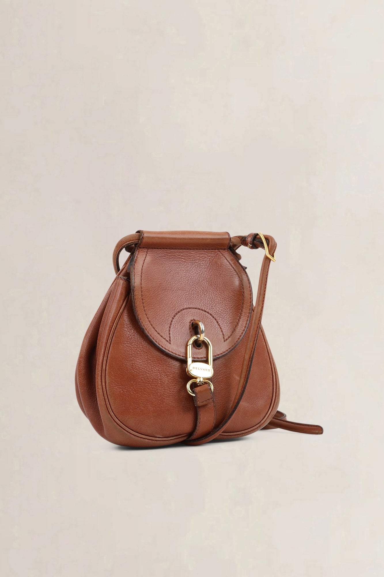 Delvaux Camel Cerceau PM Crossbody Bag