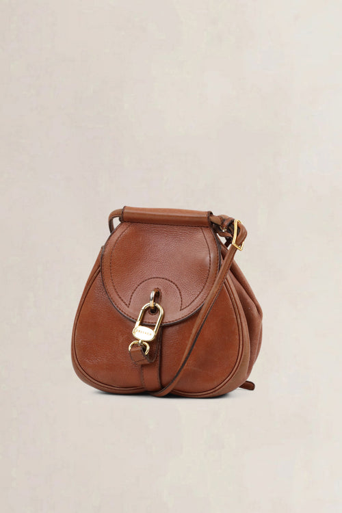 Delvaux Camel Cerceau PM Crossbody Bag