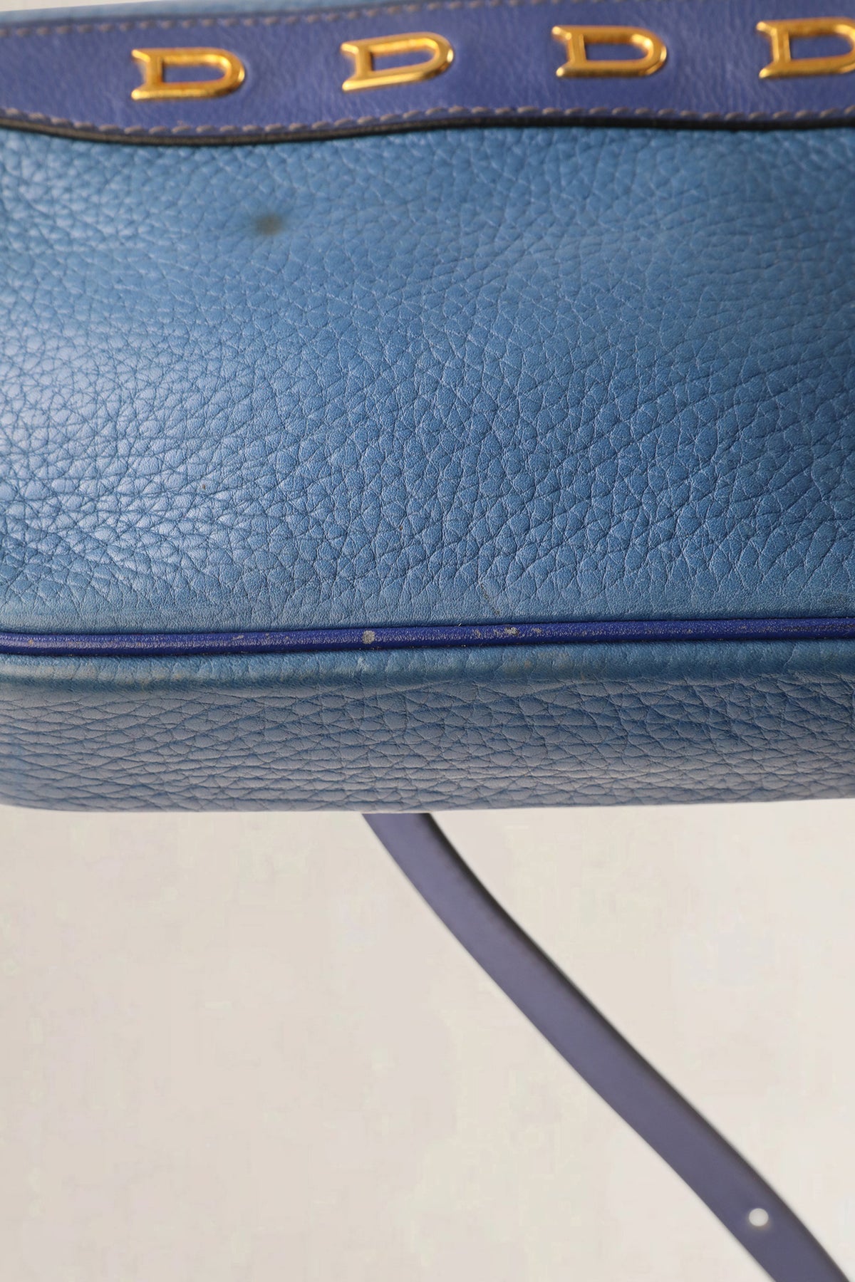 Delvaux Blue Two-Tone Fuiraire Mini Crossbody Bag