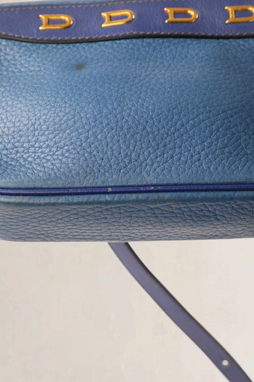 Delvaux Blue Two-Tone Fuiraire Mini Crossbody Bag