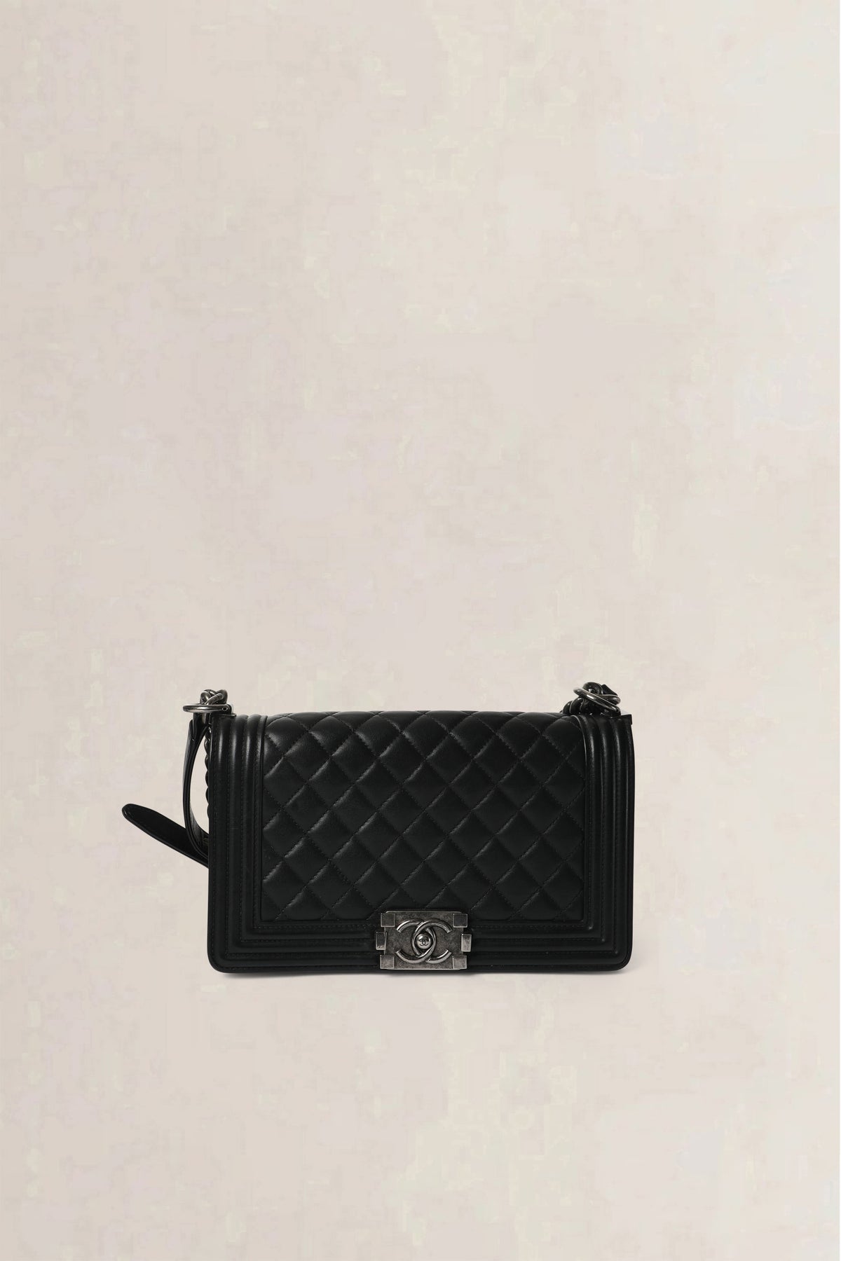 Chanel Black Boy Old Medium Shoulder Bag