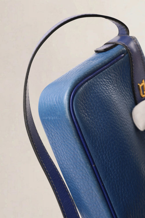 Delvaux Blue Two-Tone Fuiraire Mini Crossbody Bag