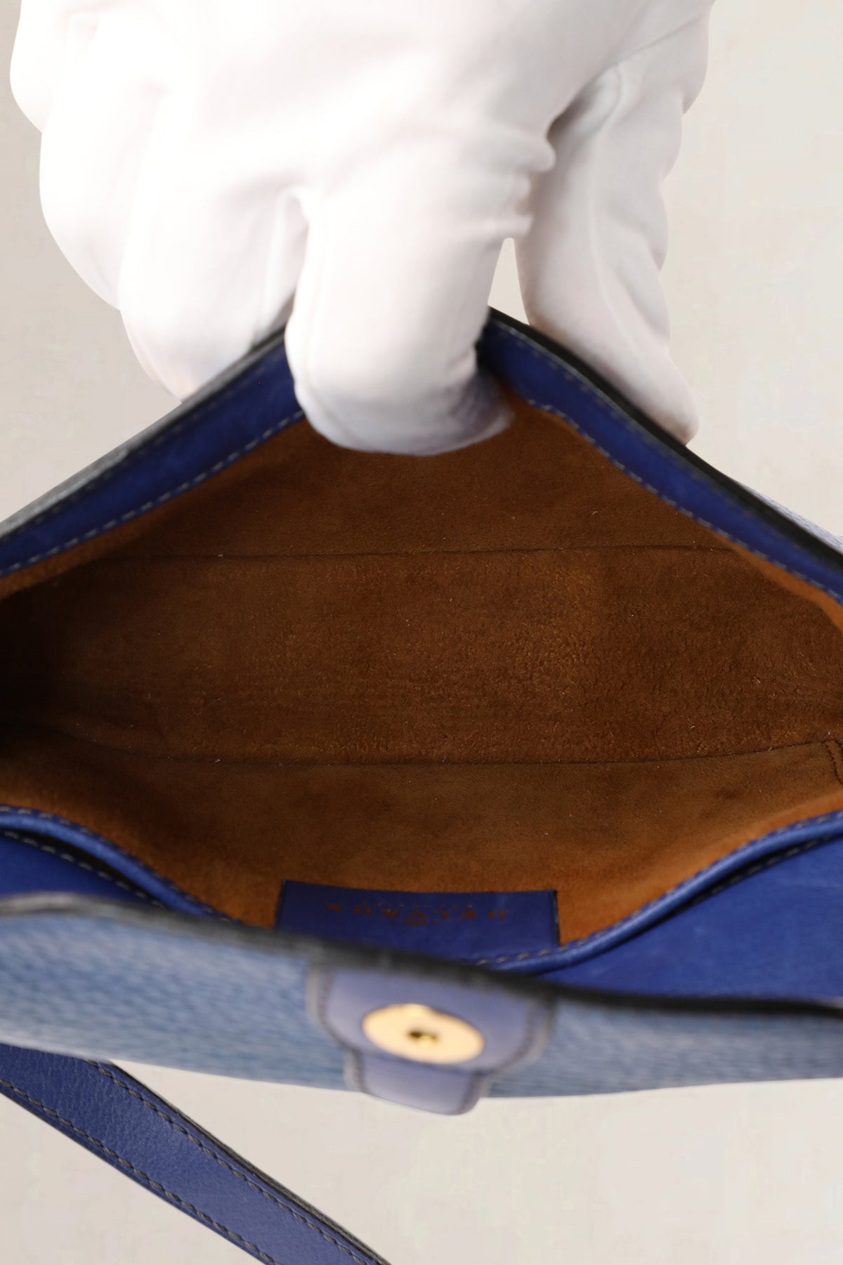 Delvaux Blue Two-Tone Fuiraire Mini — vintage