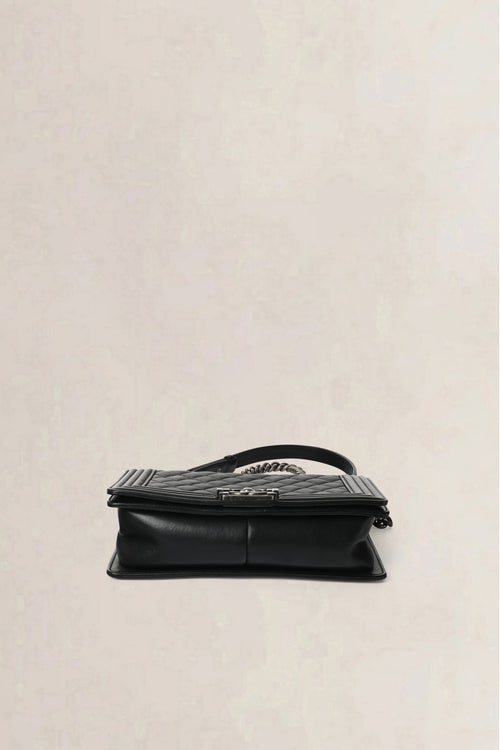 Chanel Black Boy Old Medium Shoulder Bag