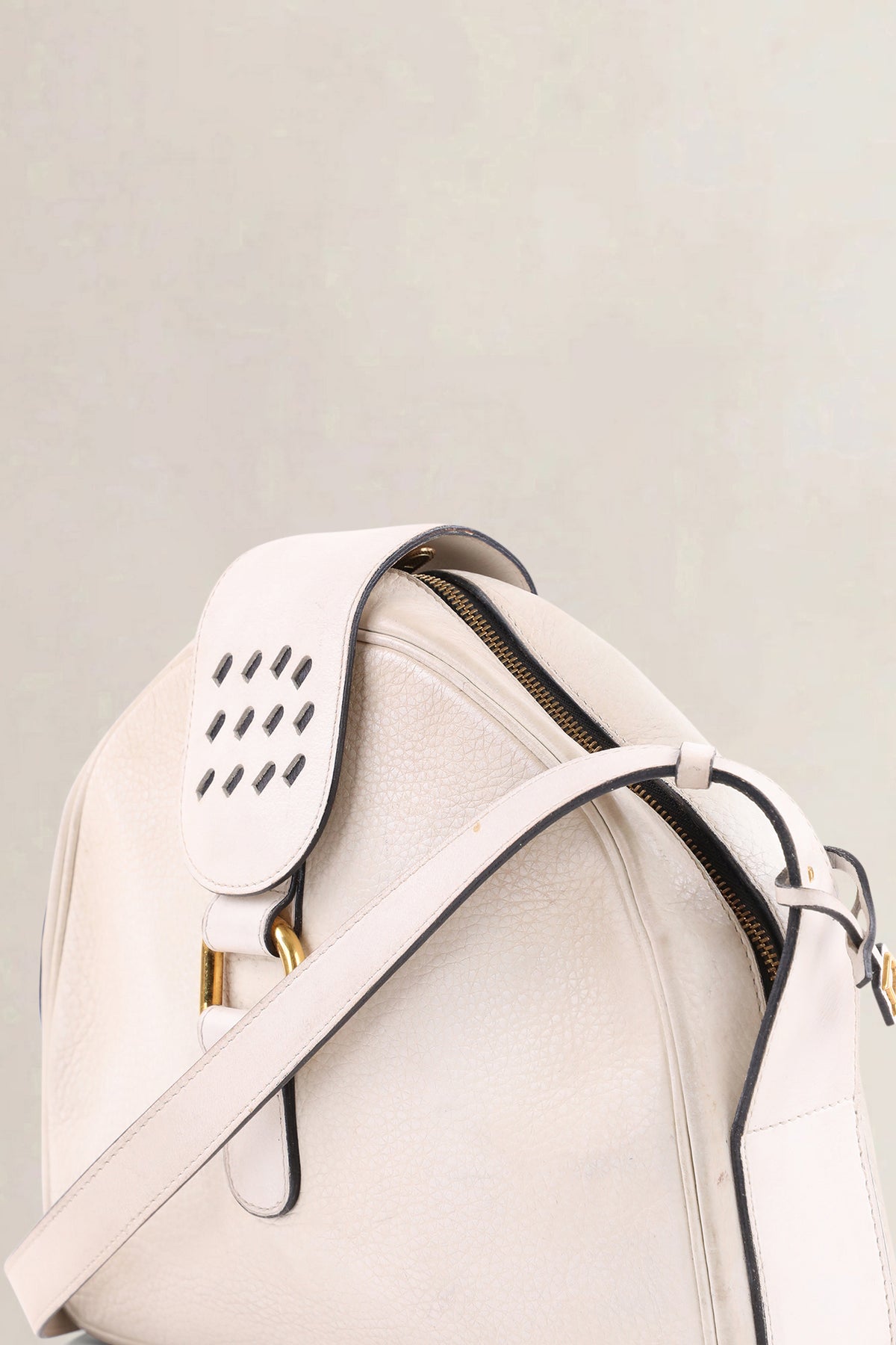 Delvaux White Jumping Calf Vintage Crossbody Bag