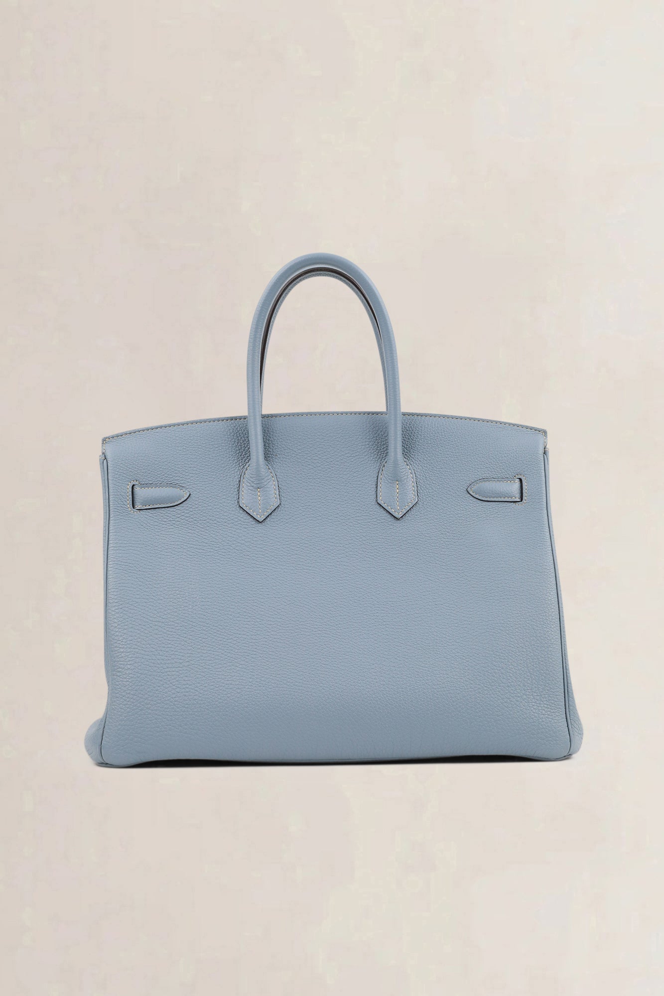 Hermès Birkin 35 Blue Lin Togo PHW Top Handle Bag