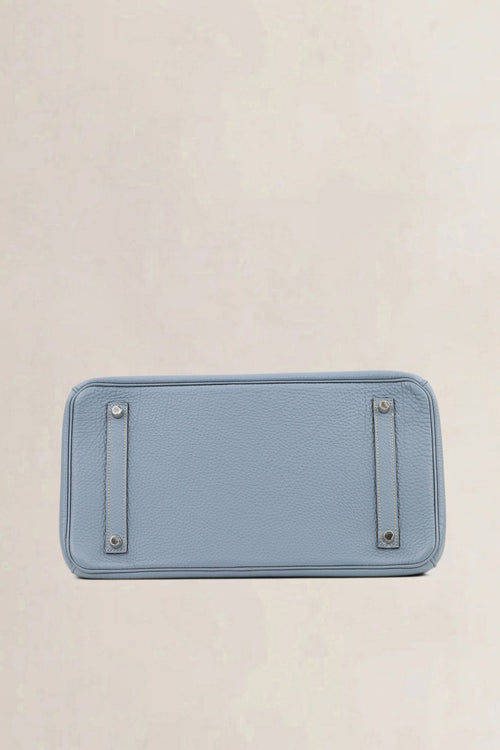 Hermès Birkin 35 Blue Lin Togo PHW Top Handle Bag