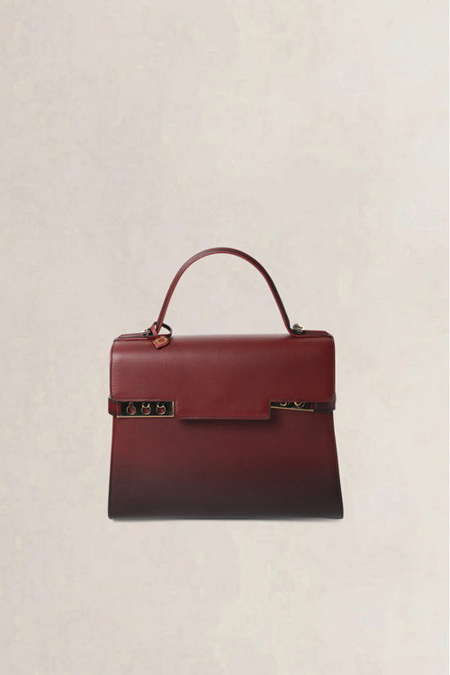 Delvaux Burgundy Tempête Dream Phantom MM Shoulder Bag