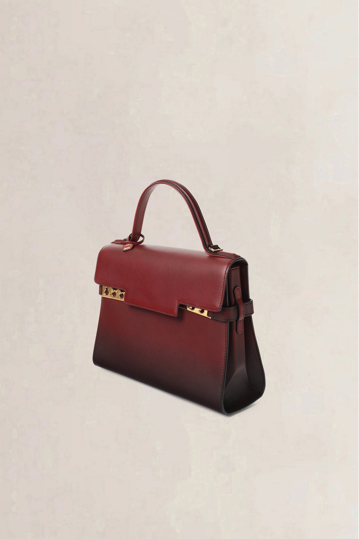 Delvaux Burgundy Tempête Dream Phantom MM Shoulder Bag