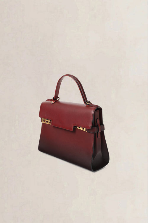 Delvaux Burgundy Tempête Dream Phantom MM Shoulder Bag